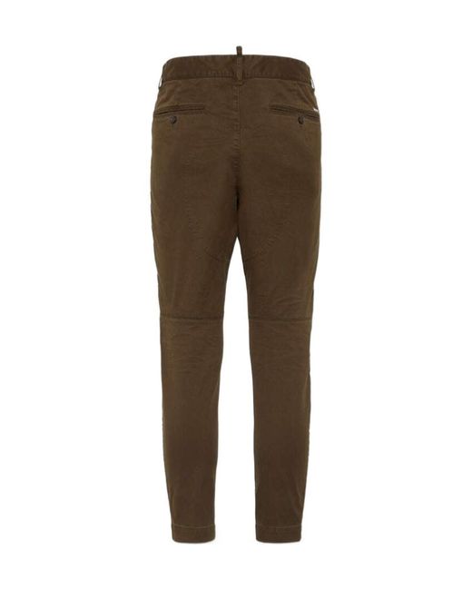 DSquared² Brown D2 Sexy Tapered-Leg Chino Pants for men
