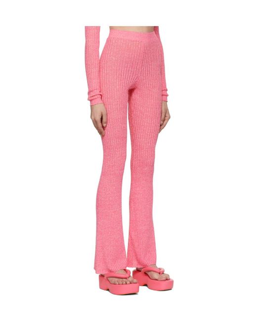 MSGM Pink Logo Sweatpants