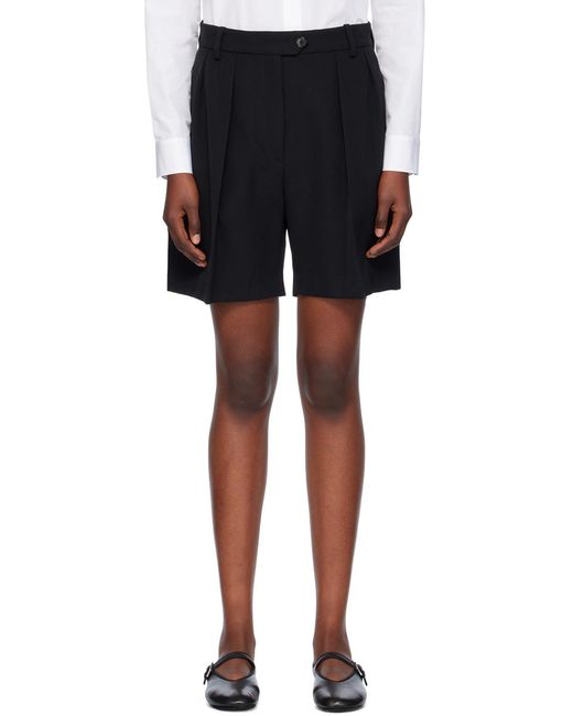 The Row Black Efron Shorts