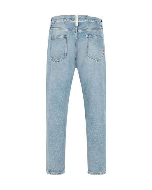 AMISH Blue Distressed Relaxed Fit Jeans for men