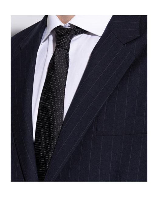Giorgio Armani Black Dotted Tie for men