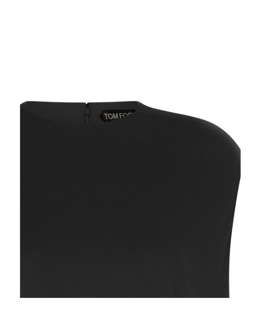 Tom Ford Black Impossible Asymmetric Cap Top