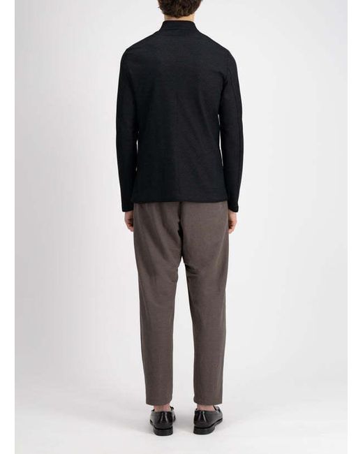 Harris Wharf London Black Nehru Bomber Jacket for men