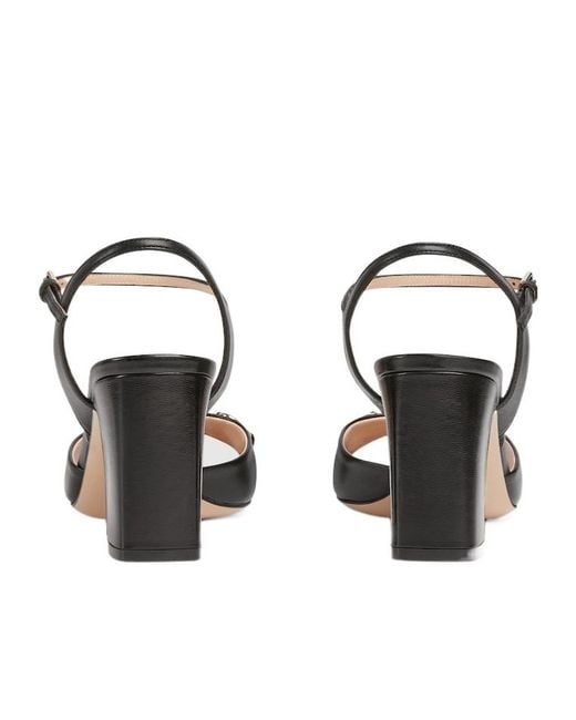 Gucci Metallic Horsebit Detailed Sandals