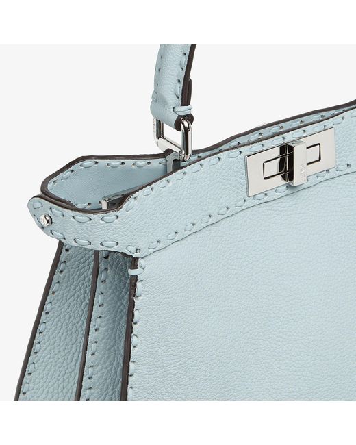 Fendi Blue Peekaboo Medium Top Handle Bag