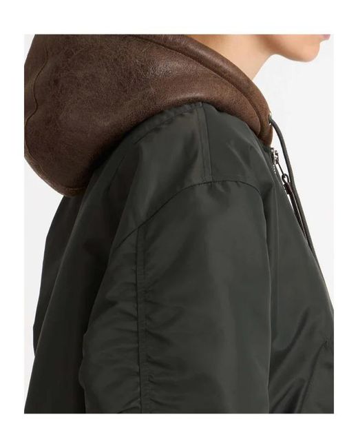 J.W. Anderson Black Hooded Bomber Jacket