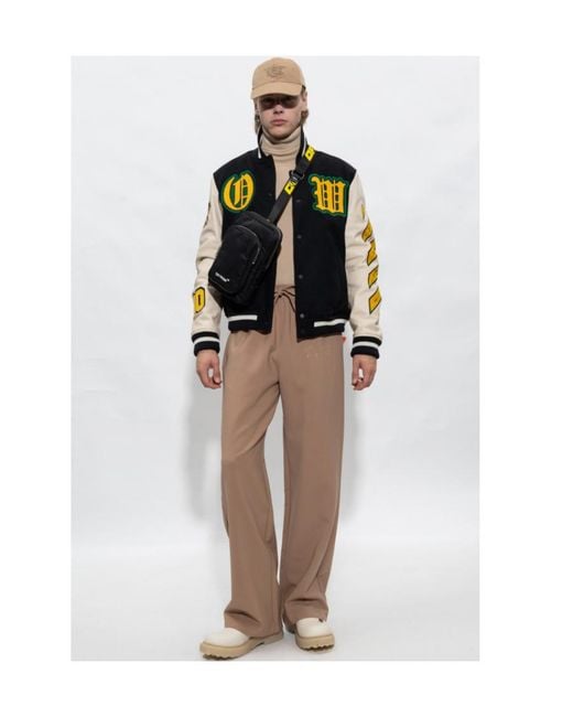 Off-White c/o Virgil Abloh Natural Helvet Ribbed Long-Sleeved Jumper for men