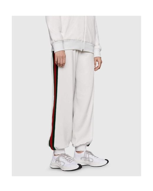 Gucci White Run Lace-Up Sneakers