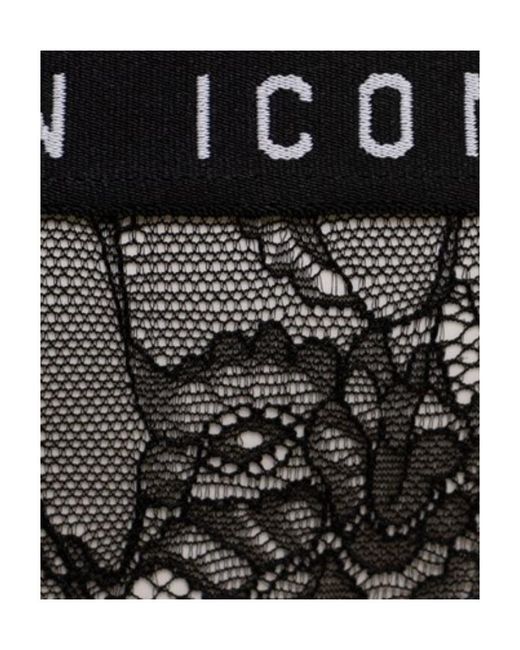DSquared² Black Logo Printed Panties