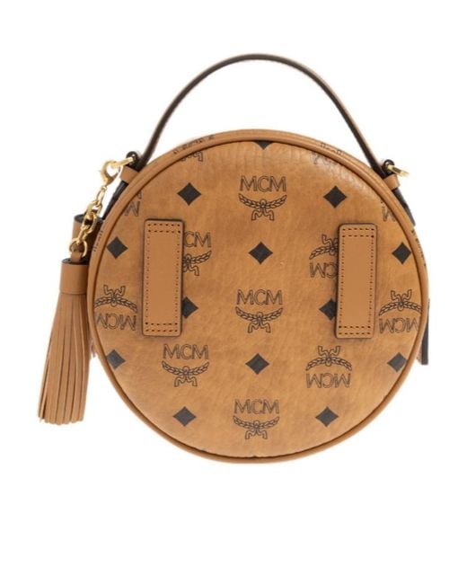 MCM Brown Round Shoulder Bag