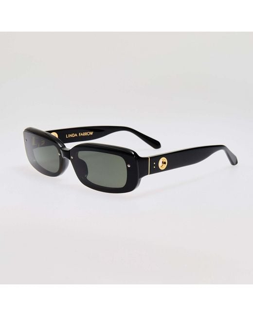 Linda Farrow White Flick Sunglasses
