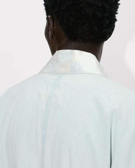 KENZO Blue Oversized Kimono Shirt for men