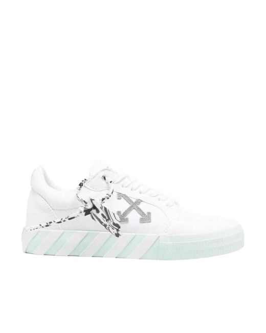 Off-White c/o Virgil Abloh White Low Vulcanized Eco Canvas Sneakers for men
