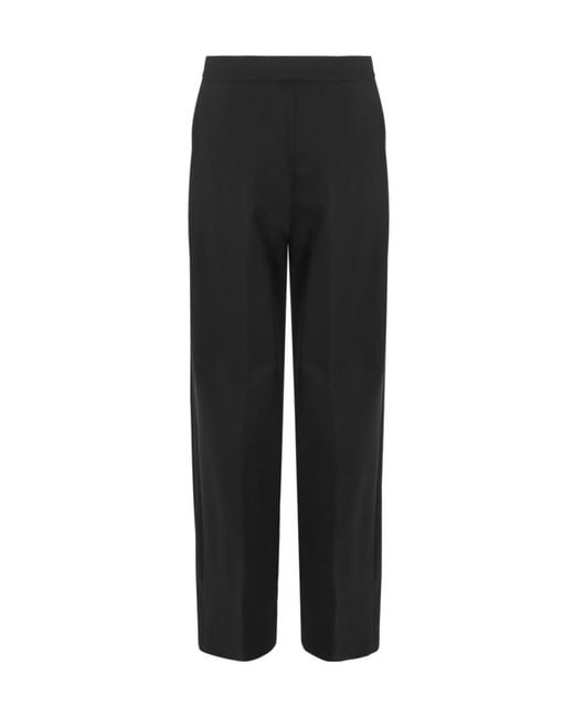 Max Mara Black Orche High Waist Straight-Leg Trousers