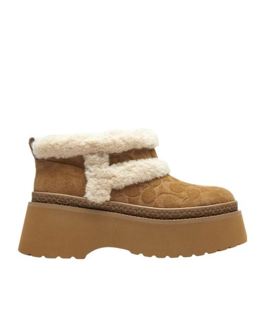 COACH Brown 65Mm Christina Platform Boots