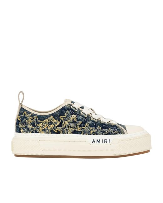 Amiri Multicolor Denim Court Low Sneakers