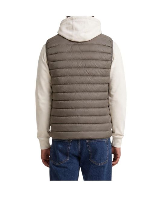 ARMANI EXCHANGE Gray Full Zip Sleeveless Down Jacket for men
