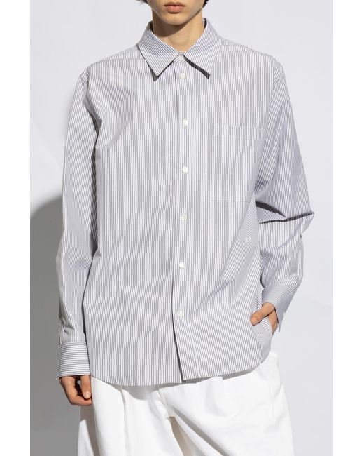 Bottega Veneta White Striped Shirt for men