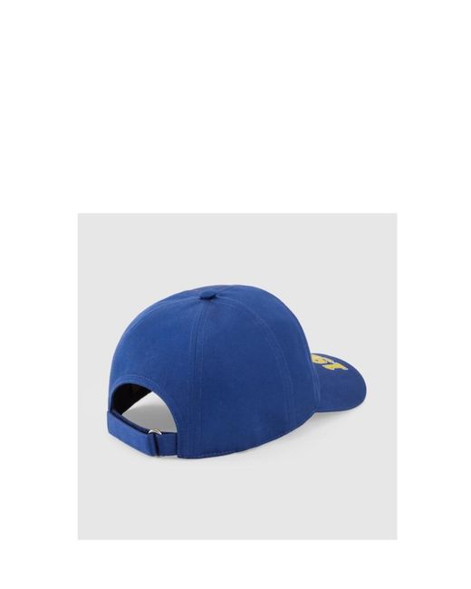 Gucci Blue Logo Patch College Baseball Cap for men