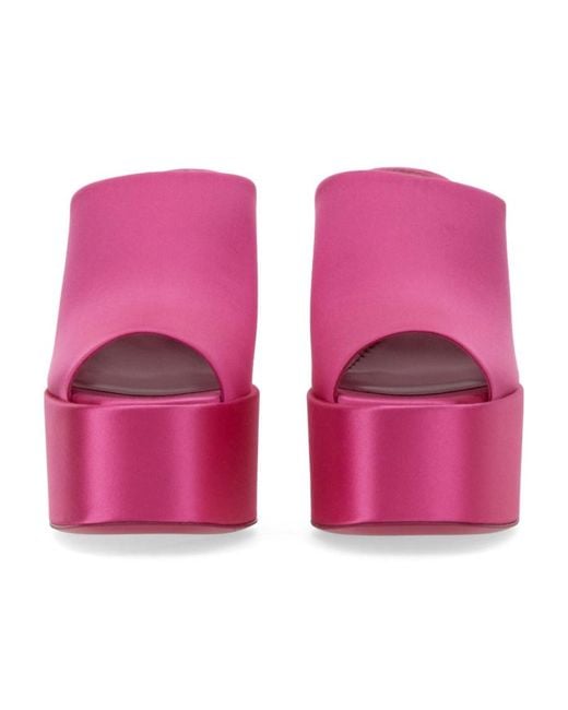 Paris Texas Purple Sasha Block Heel Mules