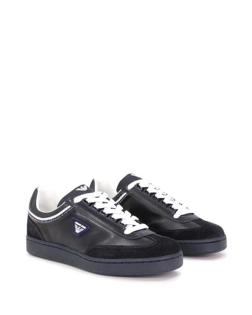 Armani Jeans Blue Logo Low-Top Leisure Sneakers for men