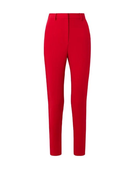 Magda Butrym Red Stretch-Wool Skinny Pants