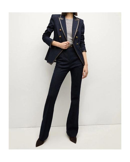Veronica Beard Blue Long-Sleeved Suit Coat