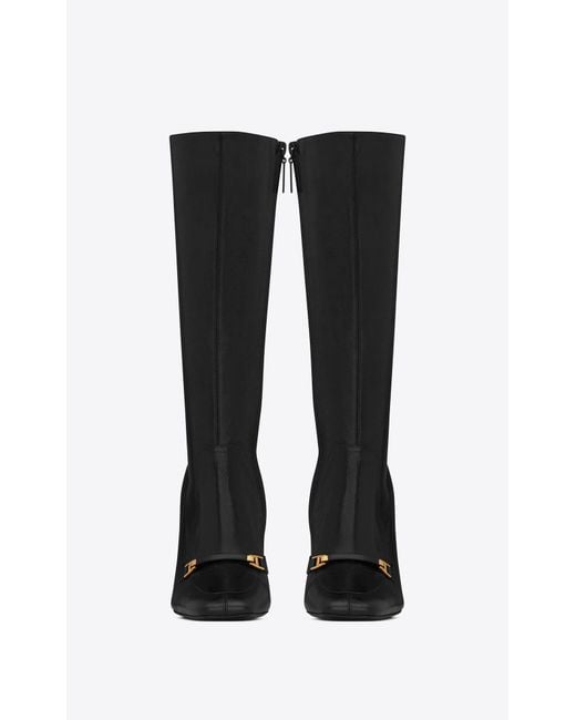 Saint Laurent Black Camden Heeled Boots