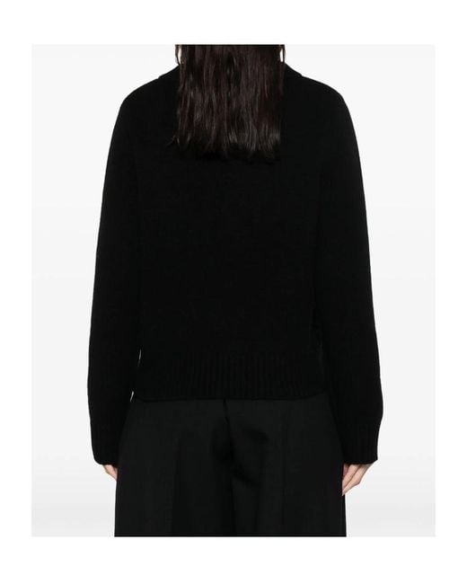 Soft Goat Black Long-Sleeved Sweater