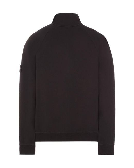 Stone Island Black High-Neck Zip-Up Jacket for men