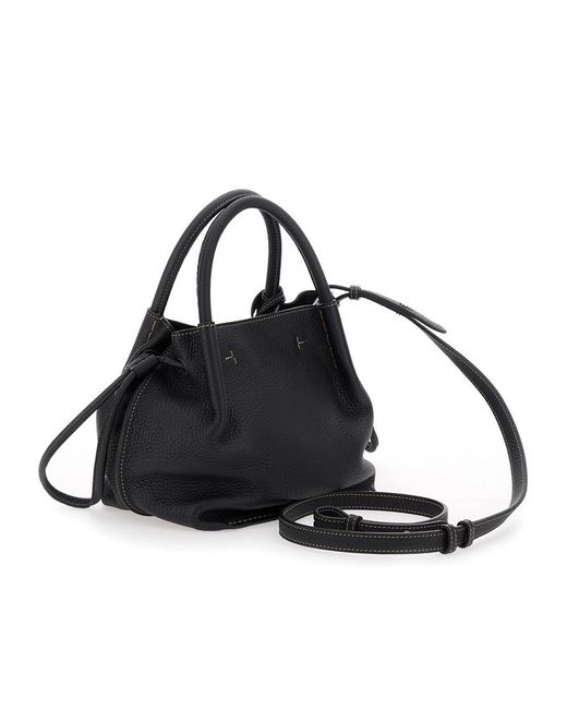 Tod's Black Logo Plaque Medium Bucket Bag