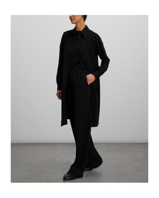 Aspesi Black Shirt-Style Dress