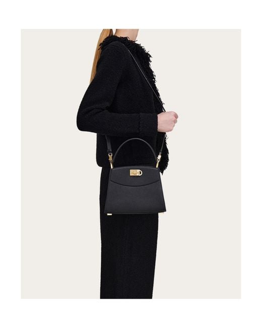 Ferragamo Black Ferragamo The New Studio Box Tote Bag