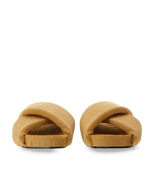 Jil Sander Brown Crossover-Strap Open-Toe Sandals