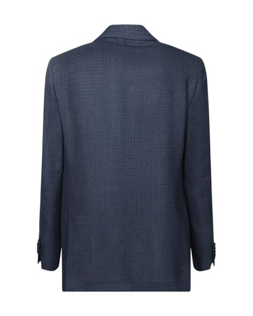 Lardini Blue Single-Breasted Tailored Blazer for men