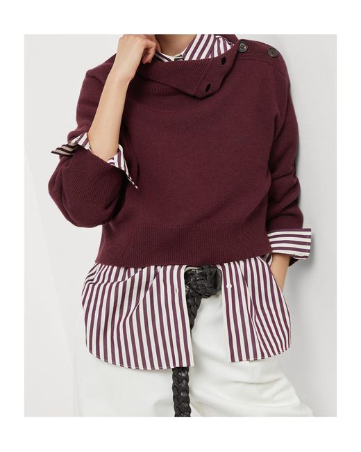 Brunello Cucinelli Red Cashmere Sweater