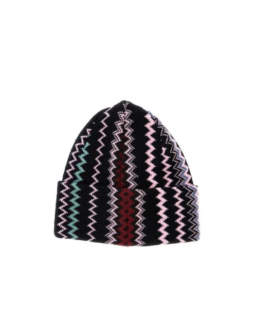 Missoni Blue Chevron Knit Hat