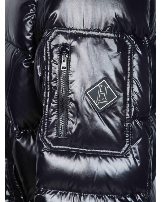 Herno Blue Zip-Up Hooded Jacket for men