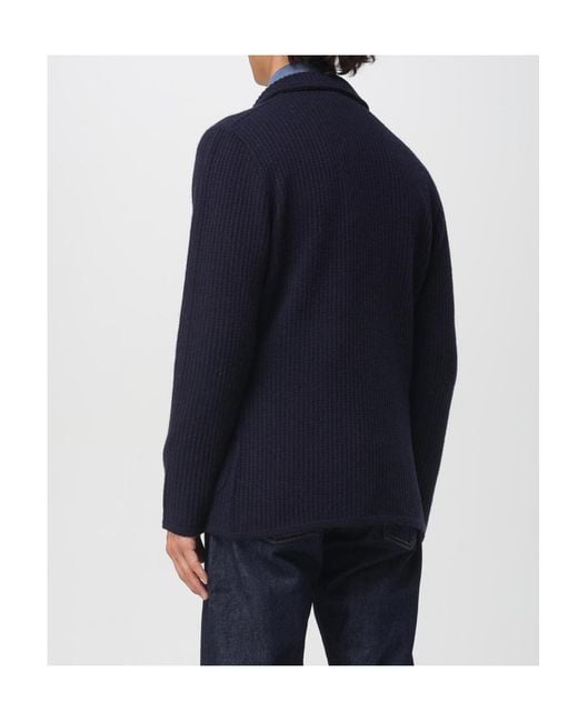 Lardini Blue Striped Long-Sleeved Suit Jacket for men