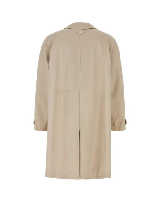 Prada Natural Knee-Length Trench Coat for men