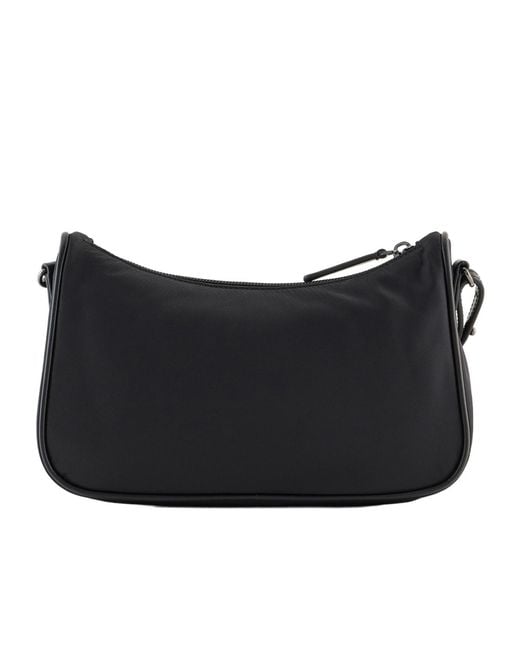 Emporio Armani Black Logo Plaque Shoulder Bag for men