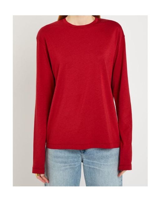 Totême Red Jersey Top