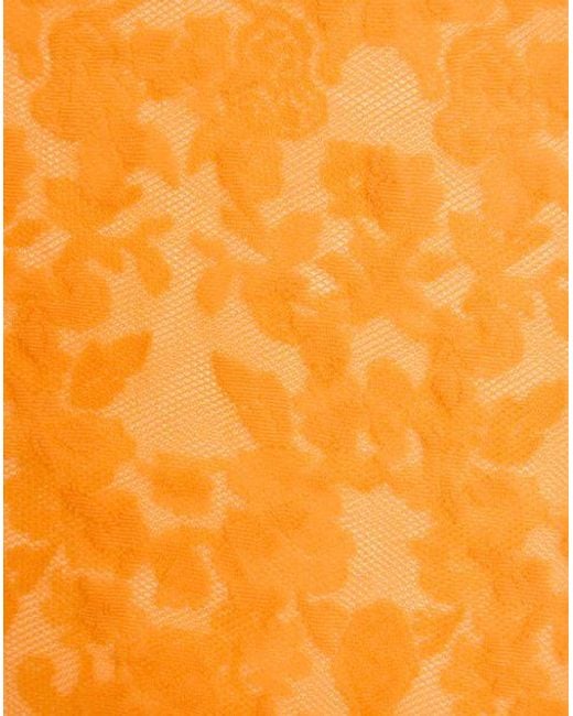 Valentino Orange Floral Print Stockings