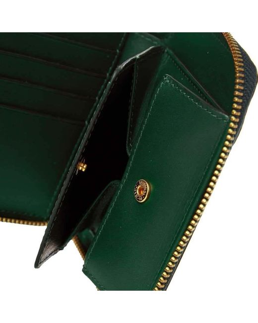 Comme des Garçons Green Zip-Around Closure Leather Wallet for men