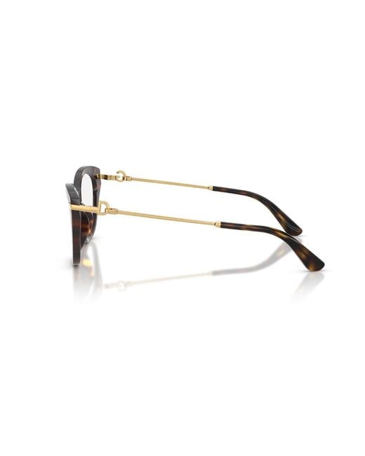 Dolce & Gabbana White Eyewear Cat Eye Frame Glasses