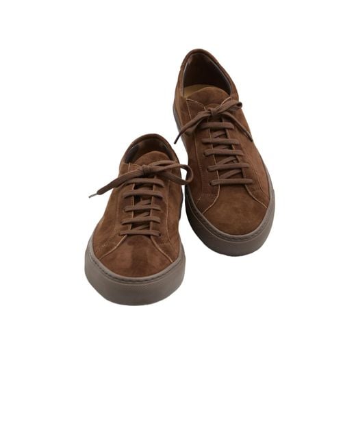 Common Projects Brown Achilles Premium Low-Top Sneakers for men