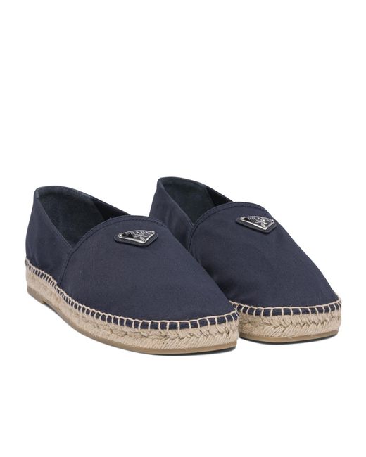 Prada Blue Round Toe Casual Shoes for men