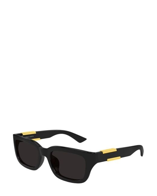 Bottega Veneta Black Eyewear Rectangle Frame Sunglasses for men