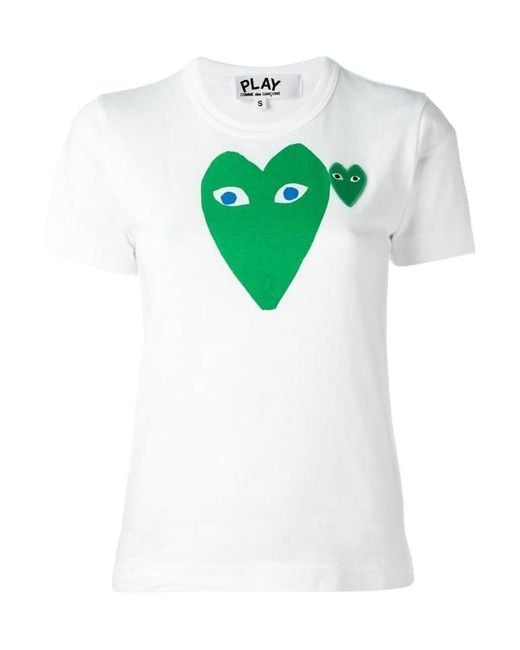 COMME DES GARÇONS PLAY Green Comme Des Garçons Play Logo Printed T-Shirt