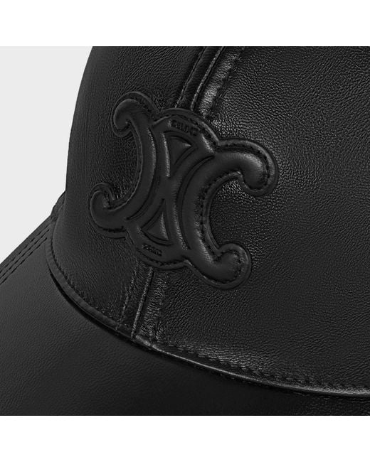 Céline Black Triomphe Baseball Cap